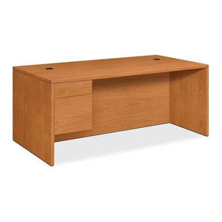 Hon HON Wood Desk - Single Left Pedestal - 72" - Harvest - 10500 Series HON10586LCC